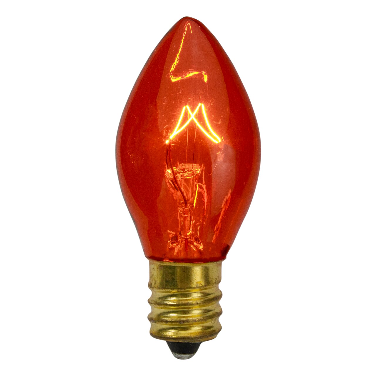 Northlight Pack of 4 Amber C7 Transparent Christmas Replacement Bulbs
